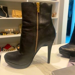 Michael Kors Black Leather Bootie